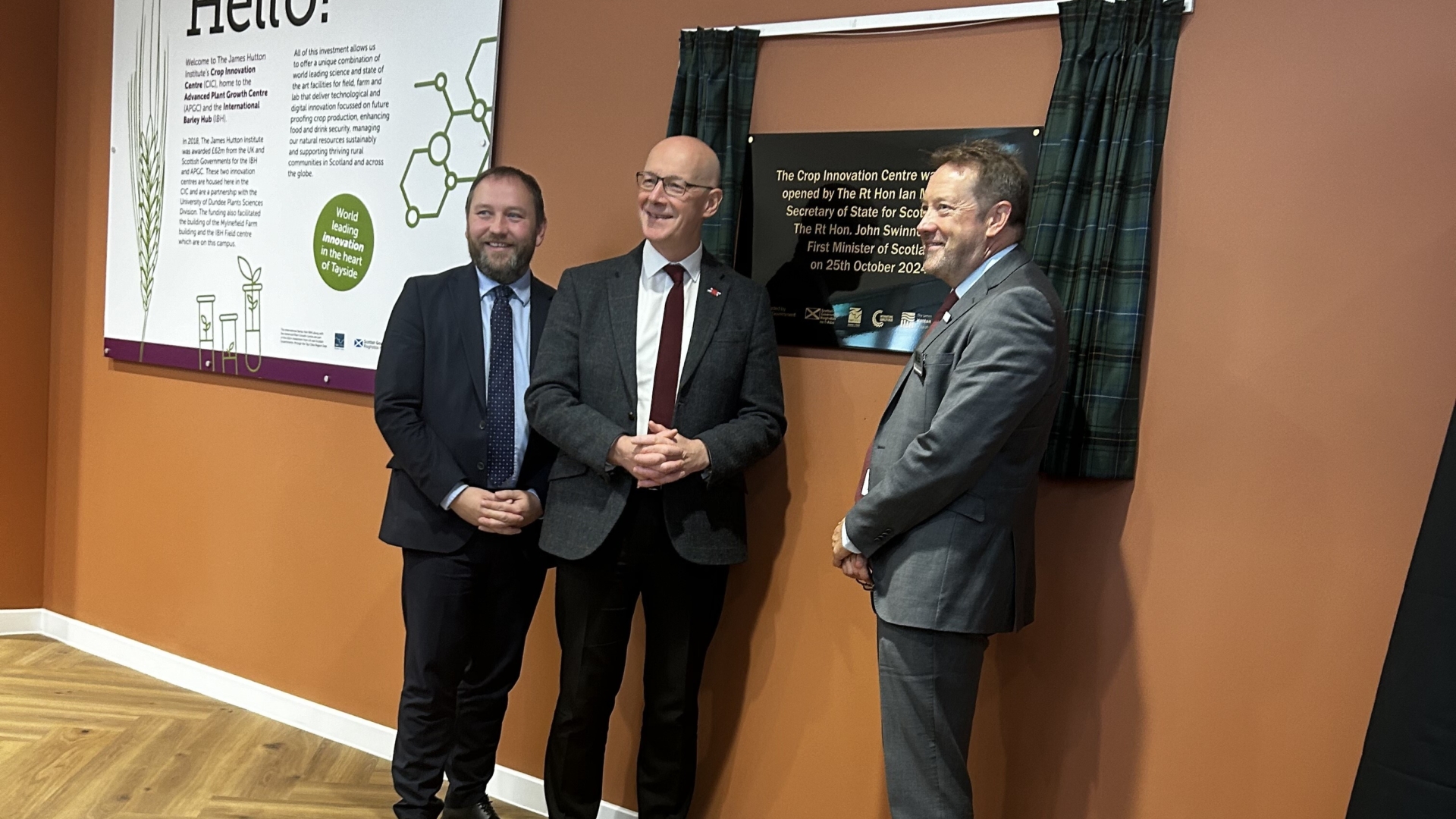 Crop Innovation Centre opening First Minister Secretary of State 25 Oct 24 2